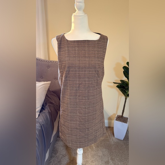 H&M Brown Plaid Mini Dress - Picture 11 of 11
